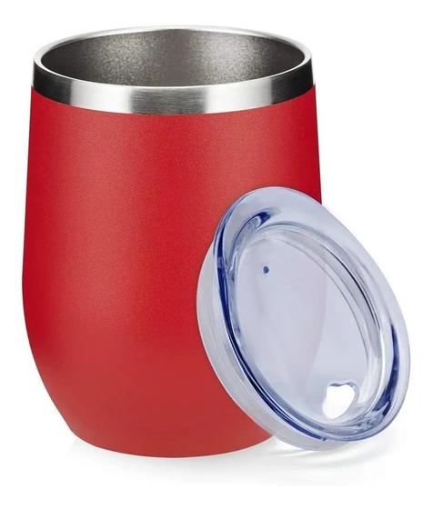 Imagem de Copo Térmico Inox Parede Dupla Vácuo Com Tampa Não Vaza - Mimo Style
