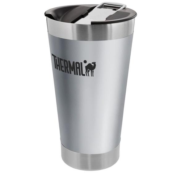 Imagem de Copo térmico inox thermal com tampa 473ml bpa free - Prata