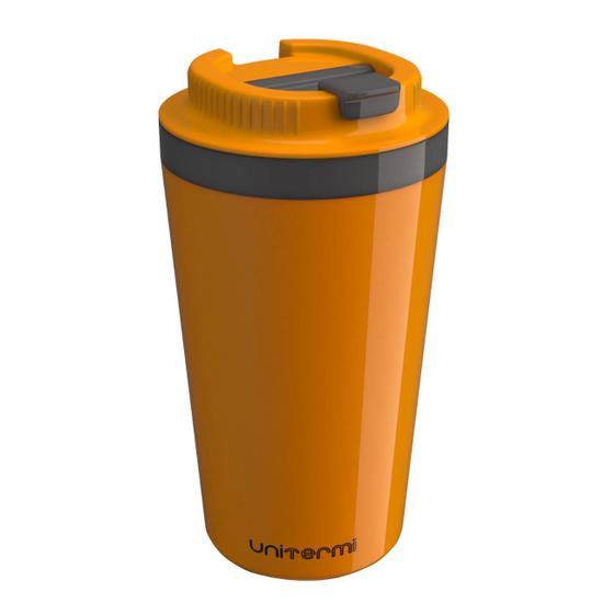 Imagem de Copo Térmico Minas 400 ML com Tampa Parede Dupla Multiuso Squeese Unitermi Café Chá Suco Leite