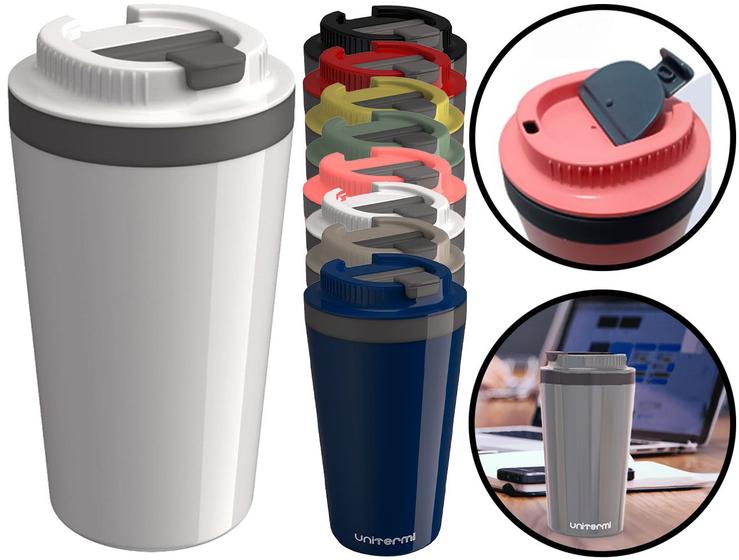 Imagem de Copo Térmico Minas Parede Dupla Com Tampa Para Café Água Chá Quente E Frio 400ml Unitermi 