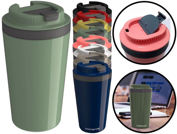 Imagem de Copo Térmico Minas Parede Dupla Com Tampa Para Café Água Chá Quente E Frio 400ml Unitermi 