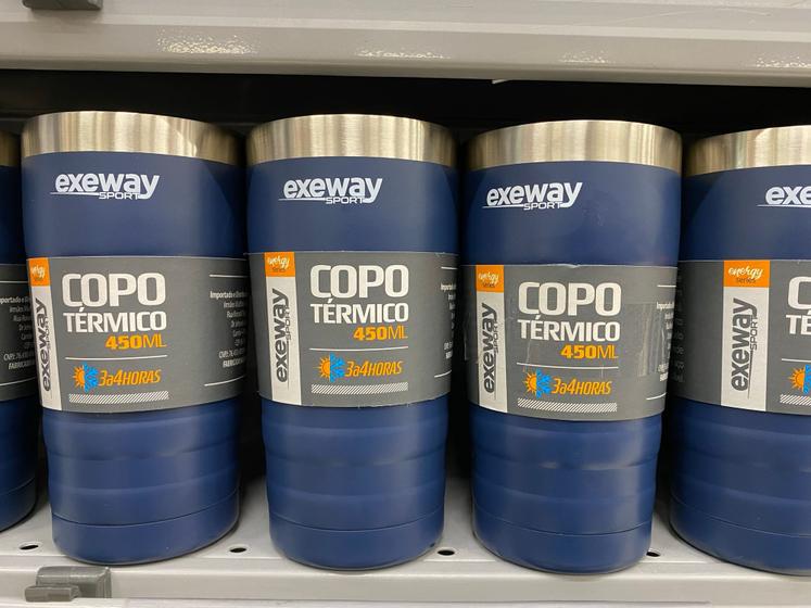 Copo Térmico Multiuso Exeway 450ml - Conserva cerveja, café, etc. Menor preço em Copo Térmico Multiuso Exeway 450ml - Conserva cerveja, café, etc.