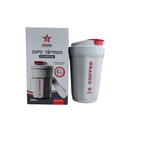 Imagem de Copo Termico Octagonal Em Aço Inox Quente E Frio 350ml