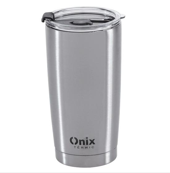 Imagem de Copo Térmico Onix Térmic com Parede Dupla e Isolamento a Vácuo em Aço Inox 580ml - Paramount
