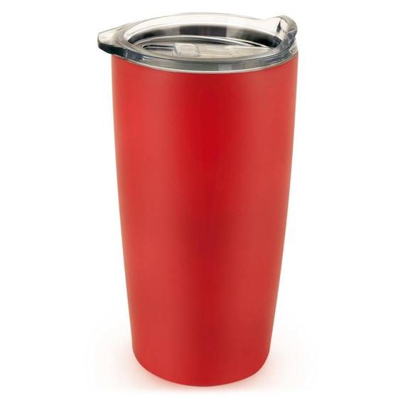 Imagem de Copo Térmico Parede Dupla  Inox Vermelho 590 ML - Mimo Style