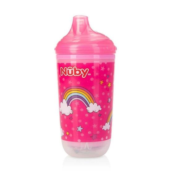 Imagem de Copo Térmico Pisca-Pisca Com Bico Rígido 300Ml - Rosa - Nûby