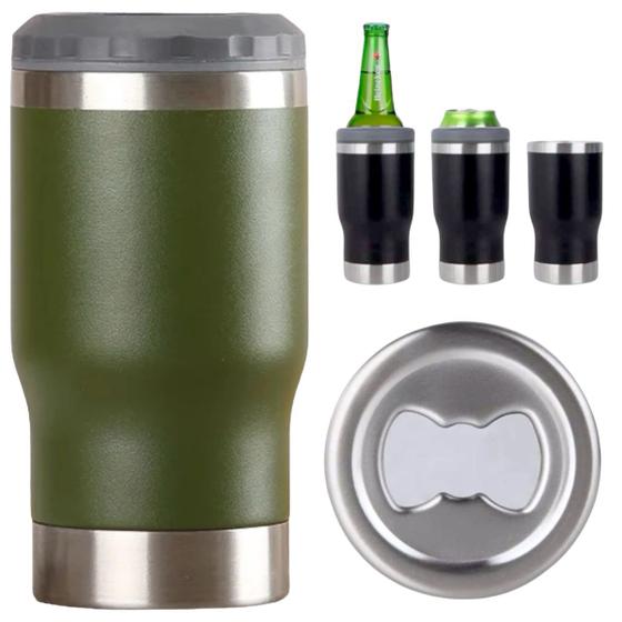 Imagem de Copo Termico Portatil com Abridor Tampa Multiuso 8 em1 Inox