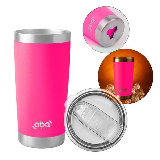 Imagem de Copo Térmico Premium com Tampa e Abridor 591ml com Isolamento a Vácuo