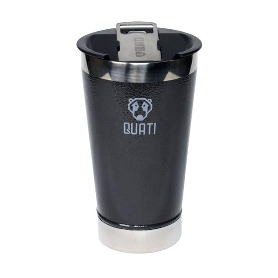 Imagem de Copo Térmico Quati Com Abridor 473ml Preto - Cpa473