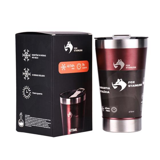 Copo Térmico Quente e Frio com Tampa 473ml Vinho - Fox Stainless é boa?