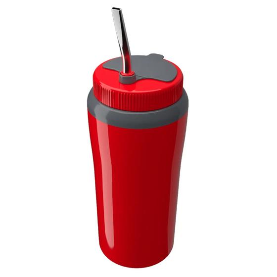 Imagem de Copo térmico tererê 650ml com bomba Inox Unitermi vermelho