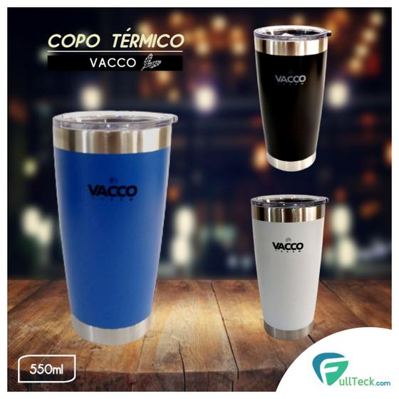 Imagem de Copo Térmico Vacco Therm 550ml Inox Com Tampa Para Cerveja