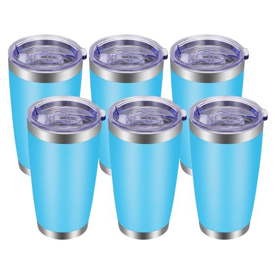Imagem de Copo Térmico VEGOND 600ml - Aço Inoxidável com Isolamento a Vácuo (Pacote com 6)