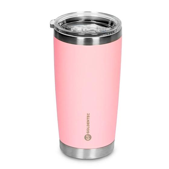 Imagem de Copo thermos 600ml rosa claro gt3 - goldentec