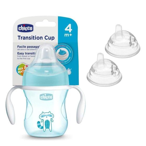 Imagem de Copo Transição 4M+ 200Ml ul Com 2 Bicos Silicone - Chicco