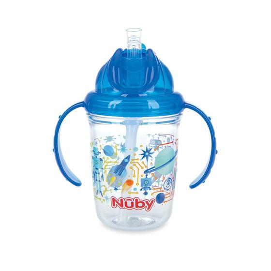Imagem de Copo Tritan com Alça e Canudo de Silicone Retrátil 240ml