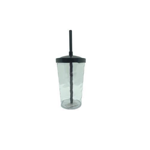 Imagem de Copo Twister Cristal Com Tampa Colorida 500Ml Preto Com 30Un