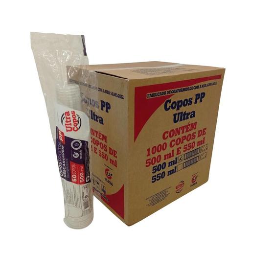 Imagem de Copo Ultra Transparente Liso de 500ml - Caixa com 1000 Unidades - Ideal para Festas e Eventos - Resistente e Reutilizável