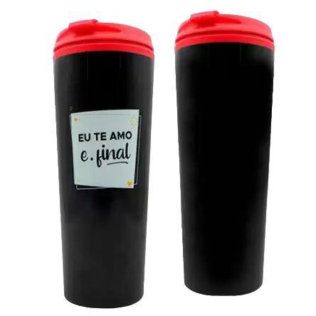 Imagem de Copo Viagem Metal 450ml - Amo e Ponto Final