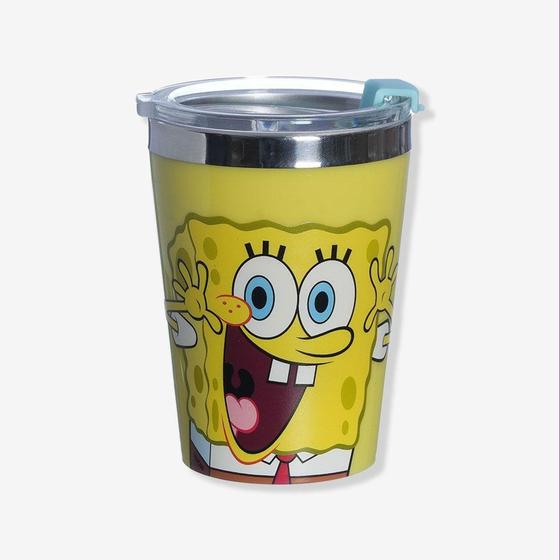 Imagem de Copo Viagem Snap Bob Esponja 300ml - ZonaCriativa