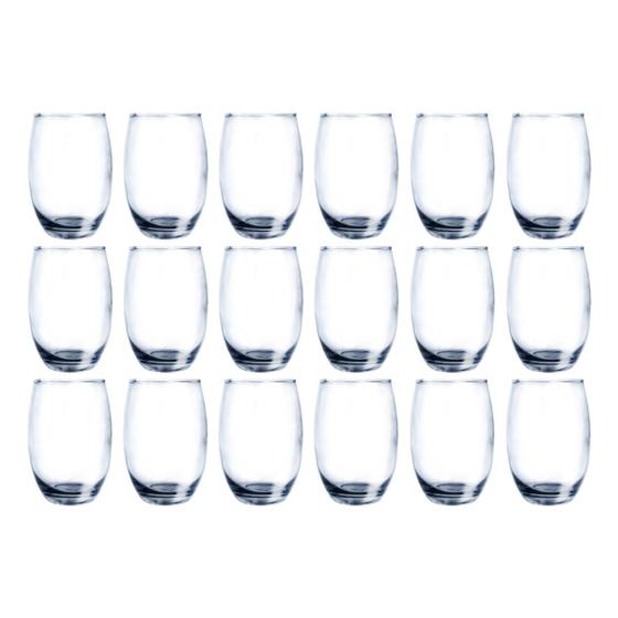 Imagem de Copo Vidro 450ml Redondo BELLAGIO Jogo com 18 Transparente