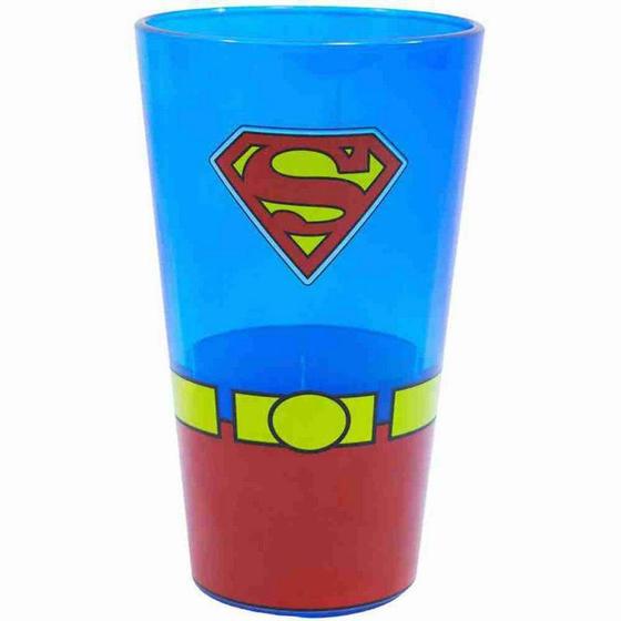 Imagem de Copo Vidro Superman 450Ml - Liga Da Justiça