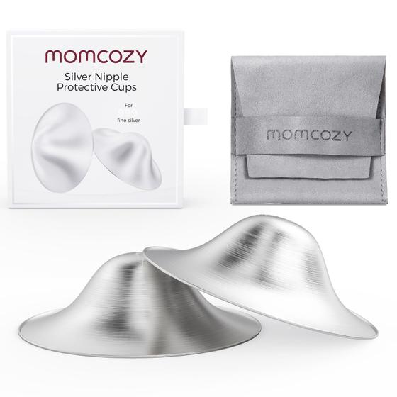 Imagem de Copos de amamentação Momcozy 999 Silver Hole-Free Design, tamanho XL