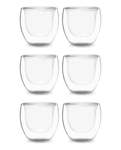 Imagem de Copos De Vidro Borasilicato Duplo 80ml Nespresso 06 Unidades
