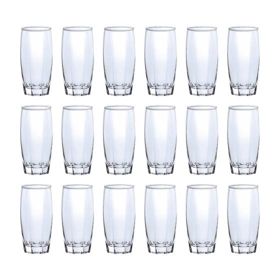 Imagem de Copos de Vidro Jogo com 18 Florence 370ml Transparente Luxo