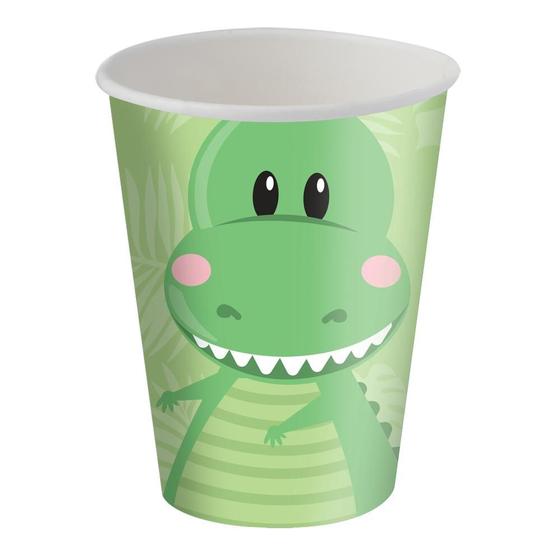 Imagem de Copos Descartáveis de Papel para Aniversário Comemoração - Dino Baby - 8 Unidades - Festcolor