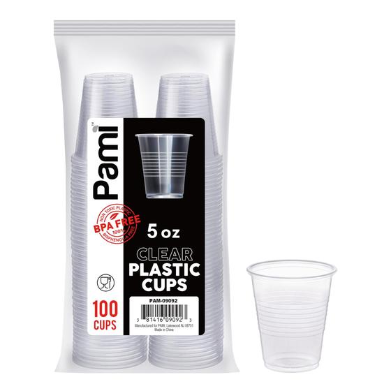 Imagem de Copos Descartáveis de Plástico PAMI (150ml) - Pacote com 100 Unidades - Sem BPA