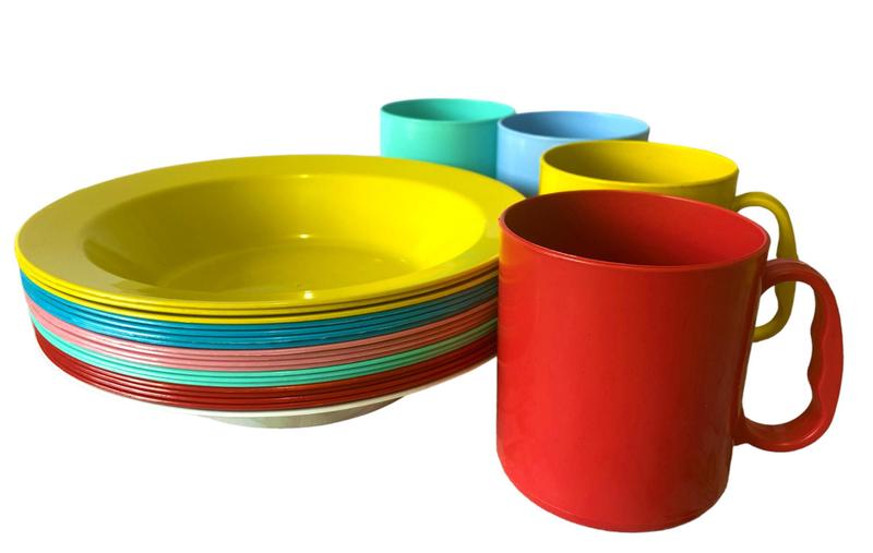 Copos e prato redondo de plástico 20 pçs kit merenda escolar reforçado Menor preço em Copos e prato redondo de plástico 20 pçs kit merenda escolar reforçado