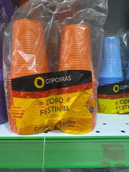 Imagem de Copos festinha laranja 200ml