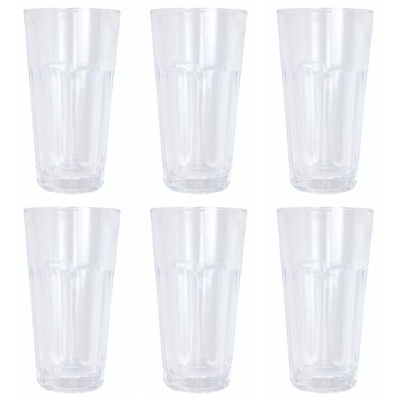 Imagem de Copos Glass Resistente De Vidro Com 372ml Para Sucos Água Com 6 Unidades