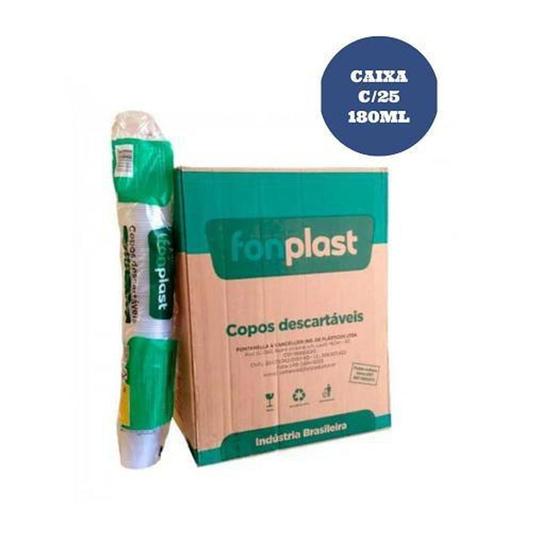 Imagem de Copos p/ agua 180 ml c/100 fonpl branc cx c/ 25 - TOPFORM