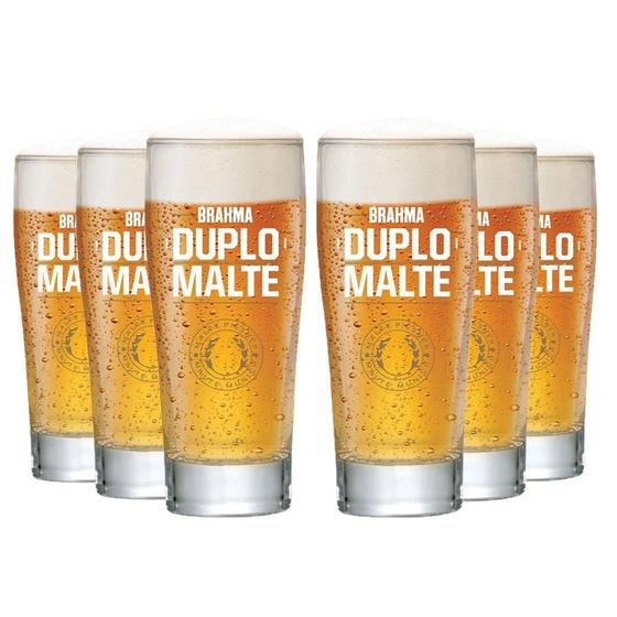 Imagem de Copos para Cerveja Brahma Duplo Malte 300 ml - 6 Unidades