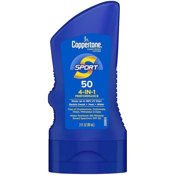Coppertone Sport Protetor Solar Spf 50 Resistente Água -89Ml Imagem de Coppertone Sport Protetor Solar Spf 50 Resistente Água -89Ml
