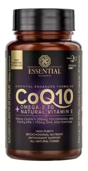 Coq 10 Omega 3 Tg(coenzima Q10)60 Caps - Essential Nutrition Menor preço em Coq 10 Omega 3 Tg(coenzima Q10)60 Caps - Essential Nutrition