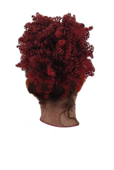 Imagem de Coque Afro Puff Cor Vermelho Cereja 118 Fibra Orgânica