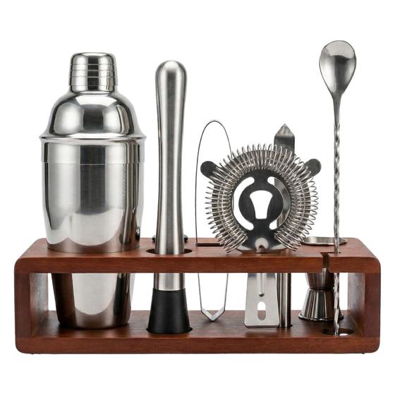 Coqueteleira Com 10 Itens Para Fazer Caipirinha Kit Bartender Inox Drinks Profissionais