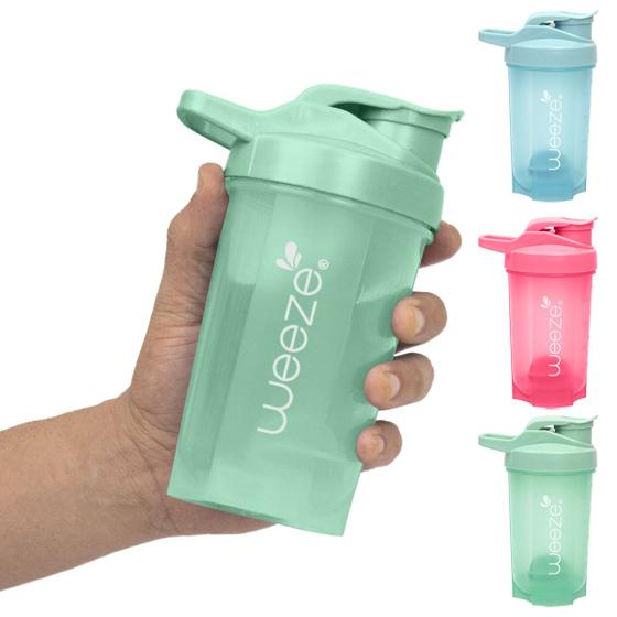 Imagem de Coqueteleira Copo Academia 500ml Shakeira Garrafa Shaker Com Mola Para Suplemento