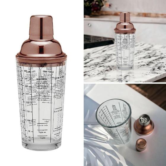 Coqueteleira De Vidro Inox 420ml Drinks Caipirinha Drinks - Haüskraft