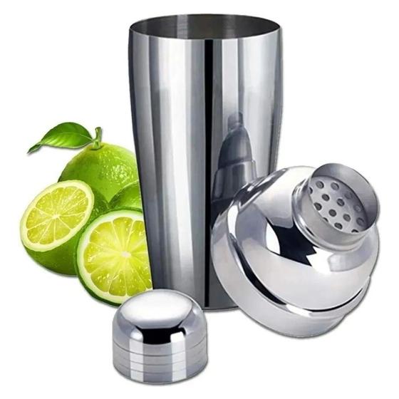 Imagem de Coqueteleira Inox 750 Ml 3 Peças Drinks Caipirinha Bar - Clink