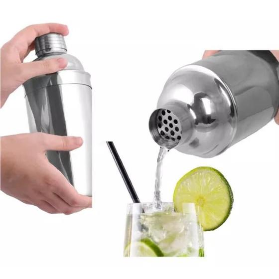 Imagem de Coqueteleira Inox 750 Ml Doses Blender Coqueteleiro Bebidas