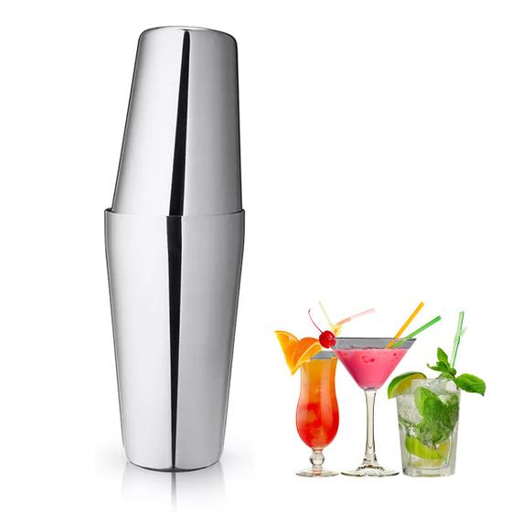 Imagem de Coqueteleira Inox 820 ml Boston Profissional Com Peso Para Drinks Bartender