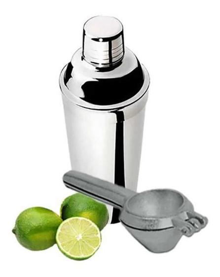 Imagem de Coqueteleira Inox + Espremedor De Limão Caipirinha E Drinks