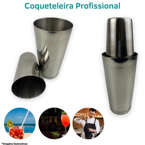 Imagem de Coqueteleira Inox Profissional Para Drinks e Caipirinhas