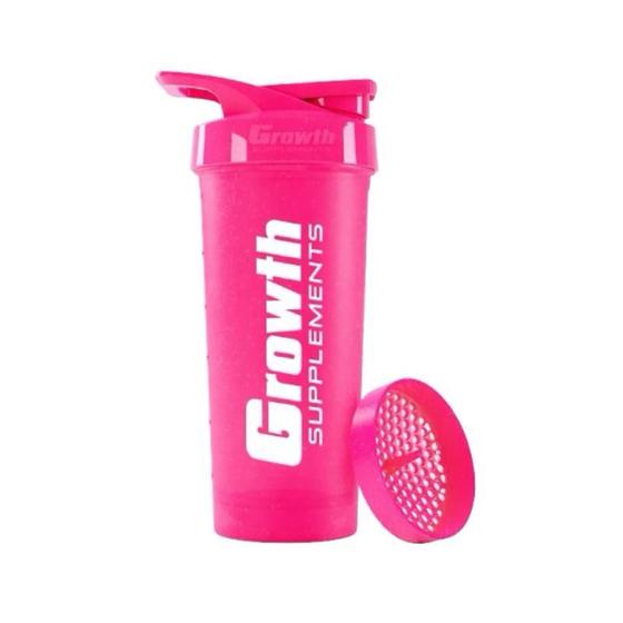 Coqueteleira Rosa 600ml Durável para Whey Suplementos Shaker Academia Resistente