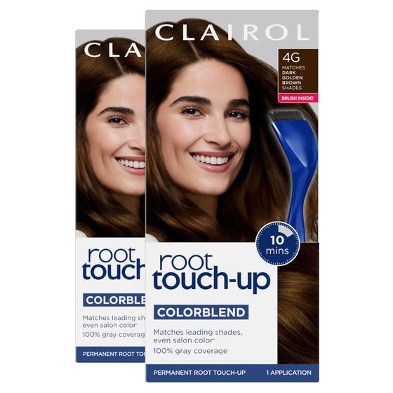 Imagem de Cor de cabelo Clairol Root Touch-Up Permanent 4G Marrom dourado escuro