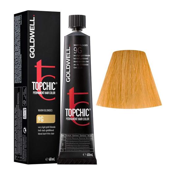 Imagem de Cor de cabelo Goldwell Topchic, 9g, loiro dourado muito clar